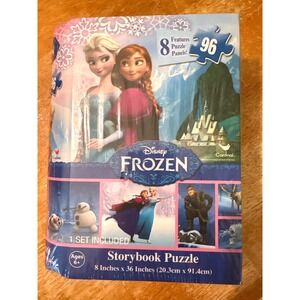 Disney Frozen Storybook Puzzle 96 Piece Cardinal 8 Panels 8x36 Panoramic New
